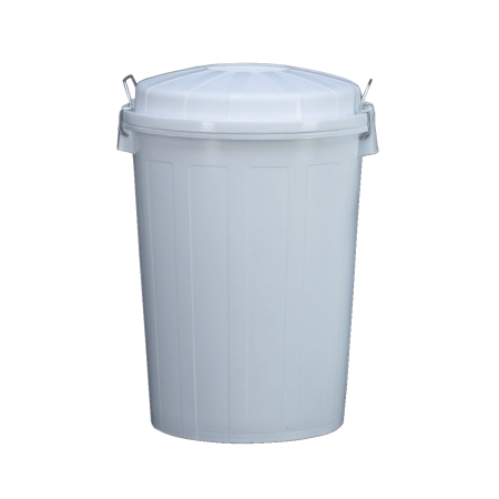 CUBO INDUSTRIAL BLANCO CON TAPA 95L
