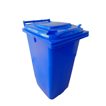 CONTENEDOR AZUL CON RUEDAS 240L