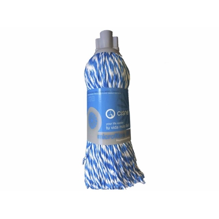 FREGONA MICROFIBRA AZUL/BLANCO SIN PALO