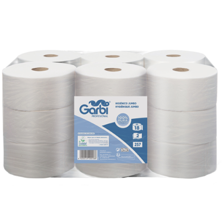 HIGIENICO INDUSTRIAL GARBI 2CAPAS 257 SERVICIOS FARDO 18 ROLLOS