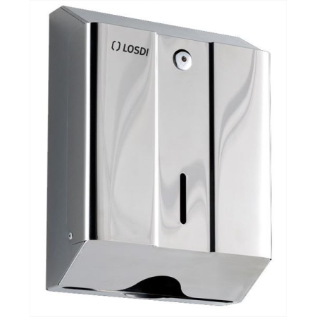 DISPENSADOR DE PAPEL TOALLA. ACERO INOXIDABLE. ACABADO SATINADO. LINEA OCEANO