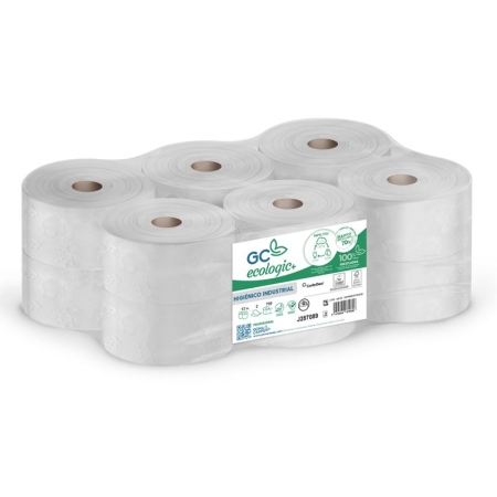 BOBINA INDUSTRIAL 2 CAPAS ECOLOGICA 1000 SERVICIOS FARDO 2 ROLLOS