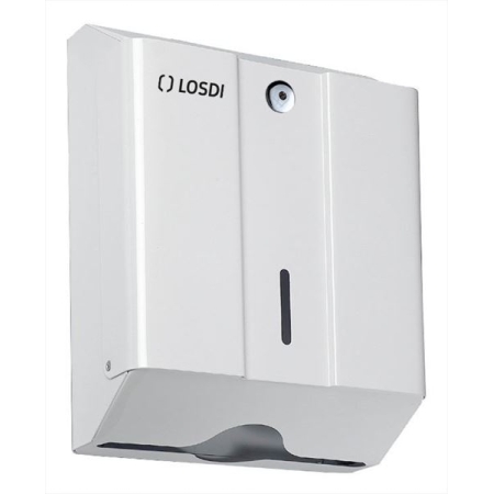 DISPENSADOR DE PAPEL TOALLA. ACERO EPOXI BLANCO. LINEA OCEANO