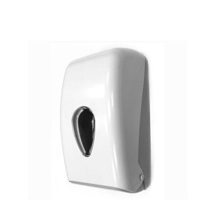 DISPENSADOR DE PAPEL HIGIENICO ARES PURE, BLANCO. HOJA A HOJA