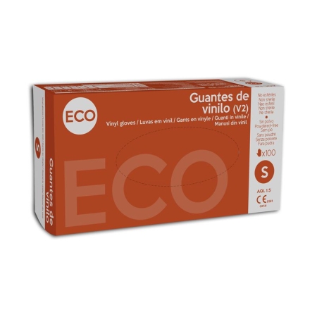 GUANTE DE VINILO ECO SIN POLVO TALLA PEQUEÑA