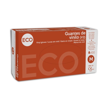 GUANTE DE VINILO ECO SIN POLVO TALLA MEDIANA
