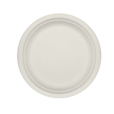 PLATO BLANCO FIBRA DE CAÑA ECOLOGICO 26CM