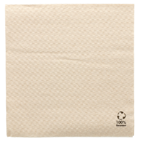 SERVILLETA ECOLABEL 1 CAPA 23GR 33X33CM NATURAL TISSUE RECICLADO