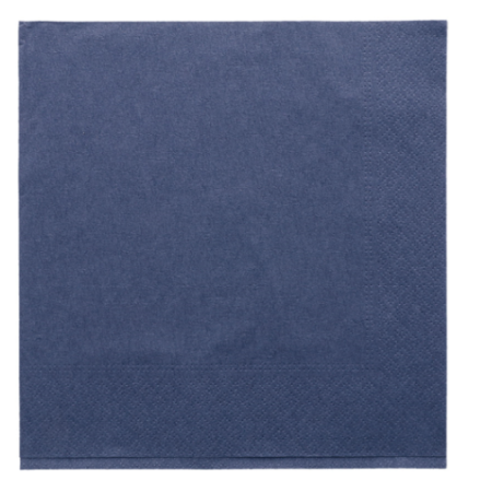 SERVILLETA ECOLABEL 2CAPAS 39X39, AZUL MARINO TISSUE, 18GR