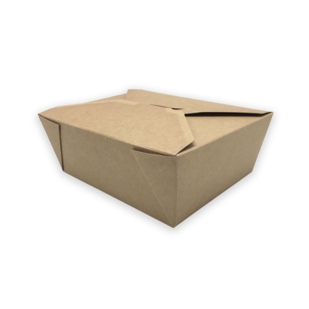CAJA TAKE-AWAY DE CARTON KRAFT 152X120X63