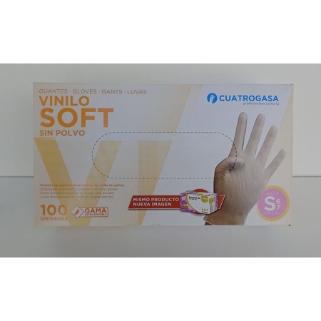 GUANTE DE VINILO SOFT CON POLVO TALLA PEQUEÑA