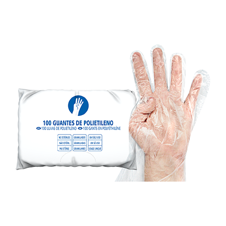GUANTE UNIUSO DE PLASTICO
