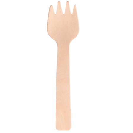 TENEDOR - CUCHARA DE MADERA 10.5CM
