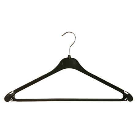 PERCHA PLASTICO NEGRA ECONOMICA 42X23CM