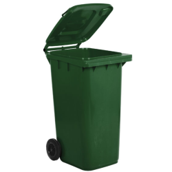 CONTENEDOR VERDE CON RUEDAS 240L