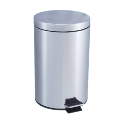 PAPELERA PEDAL INOX 12L