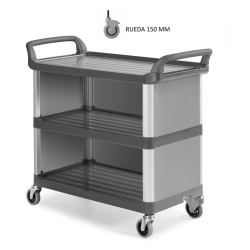 CARRO SHELF CERRADO 3 LAD.(INF.Y SUP.)C/RD.15 MM. 0F0A3700EU GRIS