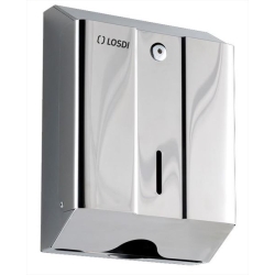 DISPENSADOR DE PAPEL TOALLA. ACERO INOXIDABLE. ACABADO SATINADO. LINEA OCEANO