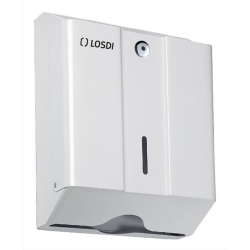 DISPENSADOR DE PAPEL TOALLA. ACERO EPOXI BLANCO. LINEA OCEANO