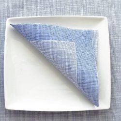 SERVILLETA 40X40 AIR LAID AZUL 1/4
