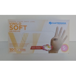 GUANTE DE VINILO SOFT CON POLVO TALLA PEQUEÑA