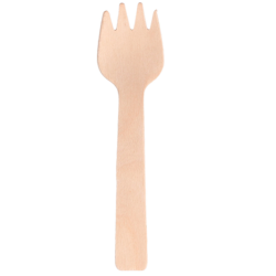 TENEDOR - CUCHARA DE MADERA 10.5CM