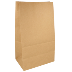 BOLSA PAPEL KRAFT SIN ASA 22+14X37CM