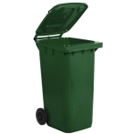 CONTENEDOR VERDE CON RUEDAS 240L