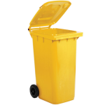 CONTENEDOR AMARILLO CON RUEDAS 240L