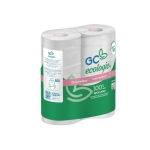 HIGIENICO DOMESTICO ECOLOGICO 2 CAPAS, PAQUETE 6 ROLLOS, 500 SERVICIOS/ROLLO