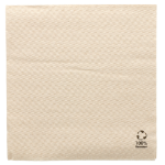 SERVILLETA ECOLABEL 1 CAPA 23GR 33X33CM NATURAL TISSUE RECICLADO
