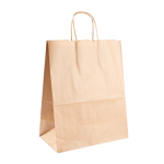 BOLSA PAPEL KRAFT SOS CON ASA 26+14X32CM