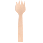 TENEDOR - CUCHARA DE MADERA 10.5CM
